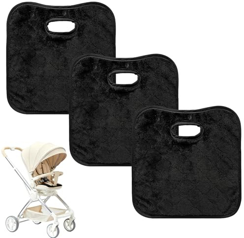 Accessonico 3 Pcs Baby Car Seat Protector Potty Training Protectors Potty Training Car Seat Protector Waterproof Reusable Liners for Home and Babies & Toddlers Black