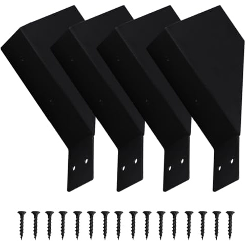 Manillefu 45 Degree Pergola Brackets Heavy Duty Iron Connectors For 2x4 Wood Posts Sturdy Support For Gazebo Garage Tree House Deck Patio