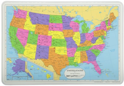 Painless Learning Platzset mit Karte der USA, groß