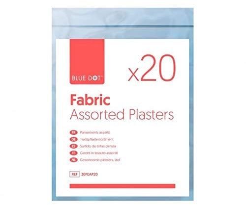 Blue Dot Fabric Adhesive Plasters 20-Pieces Set