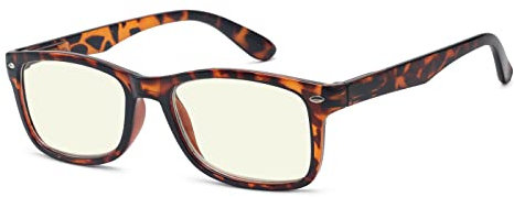 Eyekepper Computer Reading Glasses,UV Protection, Anti Glare,Anti-Reflective Computer Readers (Tortoise, Yellow Tinted Lenses) +1.25