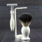 Rasier-Geschenk-Set mit Rasierapparat, schwarzer Dachs-Bürste und Stand, große Geschenk-Idee für großartigen Vater, Vater, Ehemann oder Freund.