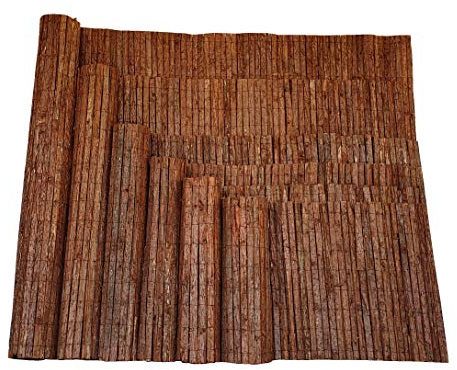 Nature LOUNGE Rindenmatte 80 x 300 cm - Sichtschutz Zaun mit Langer Haltbarkeit - Strapazierfähige Sichtschutzmatte aus Baumrinde