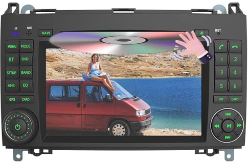 AWESAFE Radio Coche 7 Pulgadas con Pantalla Táctil 2 DIN para Mercedes-Benz, Autoradio para Clase A W169/Clase B W245/Clase V W639 Vito Viano/W906 Sprinter 2500/3000, admite GPS/USB