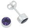 Ohrstecker 925 Silber Amethyst lila Stein Edelstein Ohrringe echt Silber Damen Sterling Silber Stecker Geschenk(MOS-038-51)