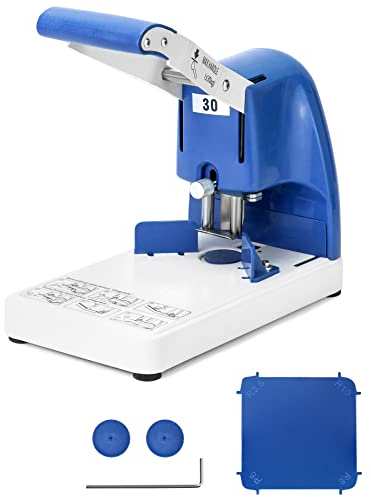 QWORK Machine à arrondir les coins manuelle de bureau, outil de découpage d'angle robuste, interchangeable avec matrice de 6,35 mm, coupe d'angle jusqu'à 110 feuilles de papier