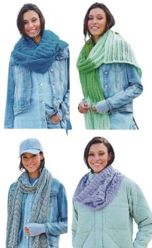 UKHKA Ladies 250 Double Knit DK Knitting Pattern Women's Shawl, Scarf & Snoods