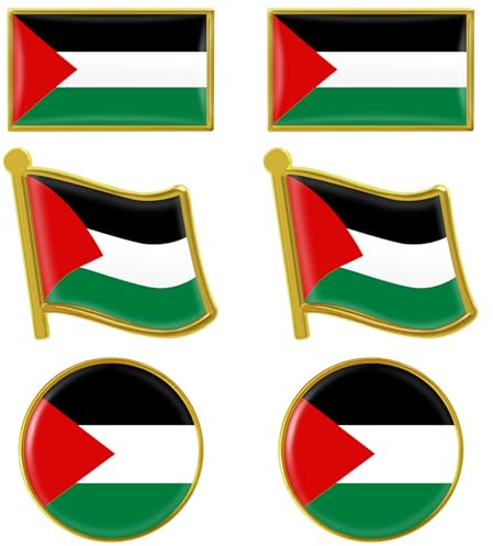 6 Pezzi Bandiera Palestina Badge,Palestine Nazionale Pin,spilla palestina,perni di bandiera palestinese,Pennello Palestinese Distintivo per spillo,Pennellata Della Bandiera Della Palestina
