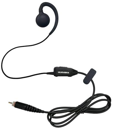 ULSOUMAX Auriculares Motorola en forma de C PTT con micrófono para Motorola CLP446E CLPE Plus CLP1010e CLP1080e CLP1083e CLP107e