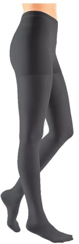 medi mediven forte Kompressions-Strumpfhose | KKL3 | Größe: IV | Farbe: Anthrazit | Großer Fuß | Normal | Ohne Haftband | Sehr strapazierfähig | Atmungsaktiv