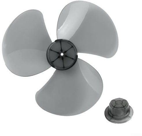 12 Plastic Fan Blade 3 Leaves Fan Replacement for Standing Pedestal Floor Wall Table Fanner, Stand Fan Table Fan Accessories Replacement(Transparent Black)