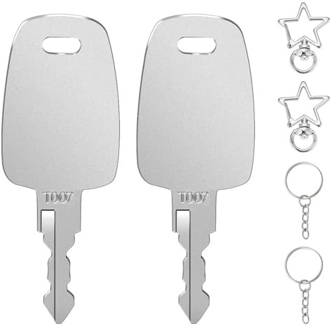 DXiongW TSA 007 Lot de 2 Clés Multifonctionnelles TSA007 Clé à Bagages Universelle TSA Clés Principale et Porte Clé Compatible avec Bagage de Voyage Cadenas Valises Mot de Passe Serrures TSA