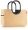reisenthel loopshopper L frame raffia black – Stabile Tasche mit praktischen Fächern aus recycelten PET-Flaschen – Charmantes und wasserabweisendes Design