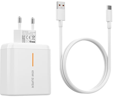 Cargador rápido OPPO de 65W con Cable USB C de 2m para OPPO Reno8 T Find N2 Flip X5 X5 Lite X3 Neo X3 Pro Reno7 6 Pro A54 A57 Oneplus 11 10T Nord 2T