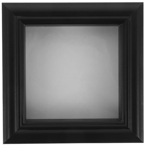 ULTECHNOVO 3D Bilderrahmen zum Befüllen, Objektrahmen Schwarz mit Echtglas, Tiefer Bilderrahmen 10x10 cm für Insekten Schmetterling Präparate, Quadratisch Schaukasten für DIY Handwerk & Tischdekoratio