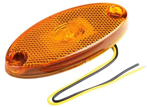 Wowsofty Begrenzungsleuchte Anhänger 12V LED Wohnwagen,Halogen Begrenzungsleuchte Einbau Schraubanschluss,Positionsleuchte für Anhänger, Wohnwagen, Nutzfahrzeuge, LKW, Kfz, Traktor,Menge: 1