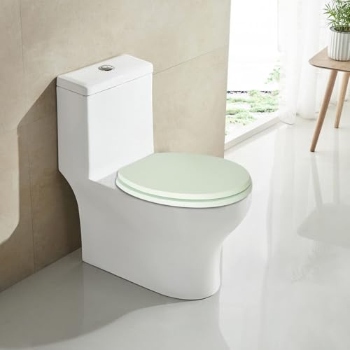wilko Toilet Seat, Sage Green, MDF, 46.5 x 37.5 Centimeters, 2460 Grams