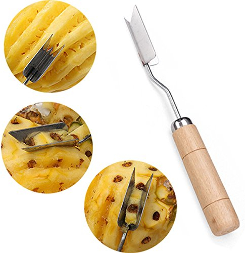 V Form Edelstahl Ananas Make-Up-Entferner Augen Schäler