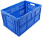 DieKlappbox - Klappbox faltbar stabil, Einkaufsbox klappbar, Transportbox 60L groß, Made in Germany, TÜV, verstärkter Boden, 60x40x32 cm, Blau