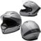 Integralhelm Motorradhelm Rollerhelm Anti-Kratz-Visier Helm Silber XS