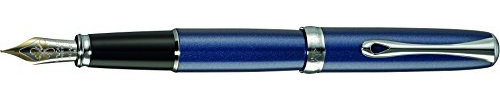 DIPLOMAT - Füllhalter Excellence A2 Midnight blue Chrom 14 kt - Schick und elegant - Lange Lebensdauer - Dunkelblau - 5 Jahre Garantie