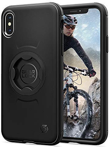 Spigen Gearlock Classic Bike Mount Case with Air Cushion Technology and XRD Extreme Impact Protection Works with iPhone XS Case (2019) - Black