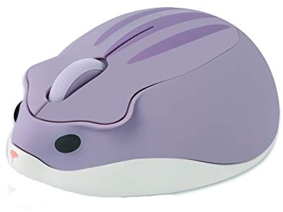 Tynerza Criceto Mouse Senza fili Carino Silenzioso Animale Mouse 1200DPI Portatile Muto da Viaggio dei Mouse Ottico Cordless Mice per Ufficio per Computer Portatile PC Regalo (Viola)