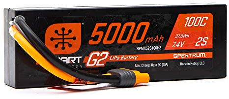 Spektrum SPMX52S100H3 5000mAh 2S 7.4V Smart G2 LiPo 100C IC3, Multi