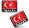 SkinoEu® 2 x 3D Aufkleber Turkey Türkei Flagge Türkisch Fahne F 179