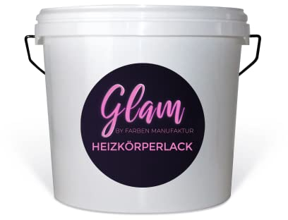 Farben Manufaktur Glam Heizkörperlack auf Kreidebasis auch mit Glitzer Heizkörperfarbe Kreidefarbe bunt sdm. Glitzerfarbe 1L, Farbe: helles blau