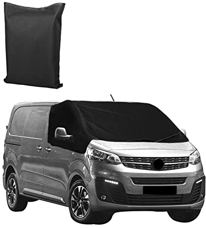 Frontscheibe Wrap Cover Ersatz für Renault Trafic 2001-2014, Sonnenschutz Frontscheibenabdeckung Ersatz für Opel Vivaro 2001-2014, 600D Wasserdichtes Oxford-Gewebe Schnee- und Eisschutz Privatsphäre