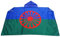 AZ FLAG - Umhangflagge Gypsy - 150x90 cm - Zigeuner Cape Fahne 100% Polyester mit integrierten Ärmeln und Kapuze - Body Flag 80g