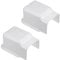 PATIKIL 5 PVC Decorative Line Cover, 2 Pack Wall Entry Cap Tubing Parts Accessories for Air Conditioner Central AC Heat Pump, White
