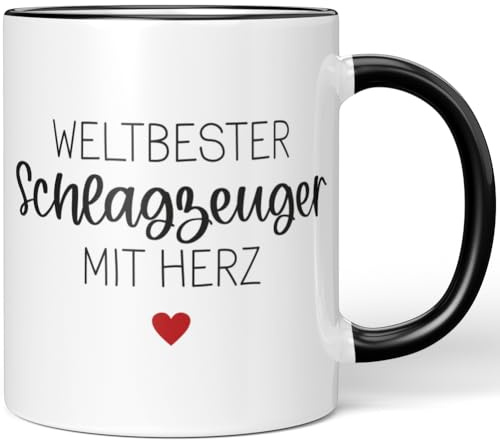 JUNIWORDS Tasse, Weltbester Schlagzeuger, Schwarz (6697300)