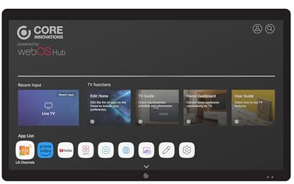Core Innovations 4K UHD LED 43 Zoll Outdoor IP54 wetterfest webOS Smart TV für Teilsonne mit kompatibler Wandhalterung