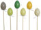 ETC frühlingshafte Bunte Kunststoff-Dekoeier als Blumenstecker in verschiedenen Mengen (modern, 6, Stück)