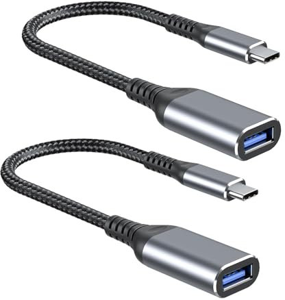 MYHOGOOD 2 Pack USB-C to USB 3.0 Adapter Cable, High-Speed Type C Male to USB 3.0 Female OTG Cable Converter for Macbook Pro/Air, for iPad Pro, for Samsung Galaxy, for Google Pixel, and More