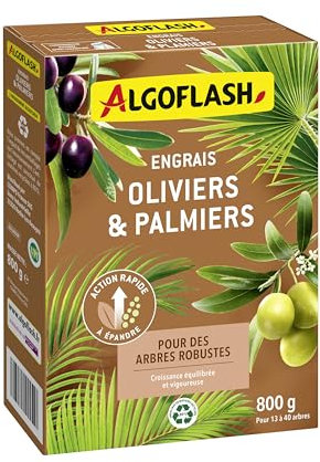 Algoflash Engrais Oliviers, Palmiers, Action rapide - 800 g