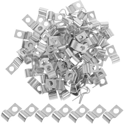 100Pièces Colliers de Serrage Galvanisé pour Tuyaux Clips Fixation à Usage Intérieur et Extérieur Installation Facile pour Tubes Eau et Câbles