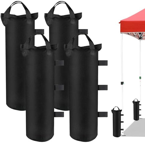 IYEREER 4 Sacos de Arena Lastre 600D Oxford para Carpa Jardín | Bolsas de lastre para cenador, pérgola y carpa exterior