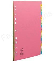 Concord TS-110569 Europunched Bright Subject A-Z Divider, A4