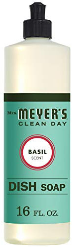 Mrs. Meyer's Lot de 3 savons à vaisselle basilic pour vaisselle 60 ml