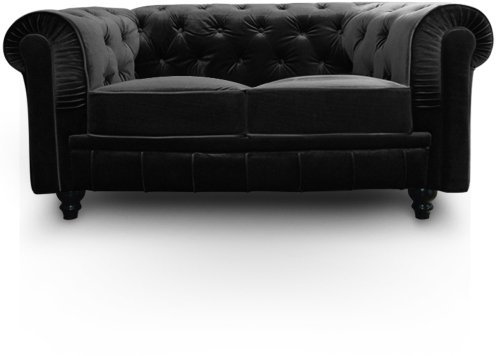 Menzzo Grand Canapé Chesterfield 2-Sitzer Sofa mit Samtbezug Rosa