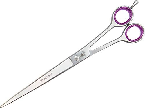 WELTMEISTER SOLINGEN extrem scharfe PROFI Hundeschere Fellschere Mähnenschere mit geraden Schneiden und einseitiger Microverzahnung, 8,5 Zoll (22cm) PREMIUM-QUALITÄT Made in Germany