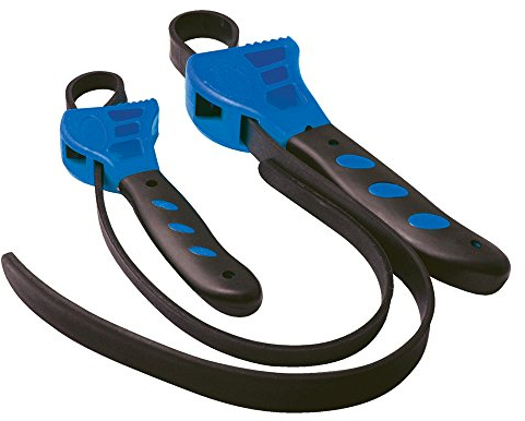 Silverline 598531 Lot de 2 clés à sangle Caoutchouc