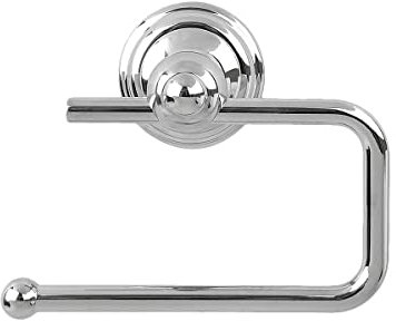 Toilet Roll Holder Tissue Paper Wall Mounted Bathroom or Cloakroom Accessory in Chrome without Cover