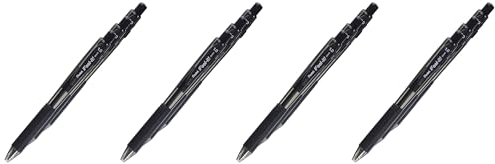 Pentel BX440-A Kugelschreiber mit Druckmechanik, 12 Stück, Schwarz, 0.5 mm