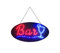 = BAR = THE ORIGINAL OVAL SSS® LED SIGN BRIGHT NEON PROFESSIONAL POWERFUL ANIMATED FLASHING DISPLAY HANGING CHAIN INCLUDED SIGNS 48cm X 25cm X 2cm