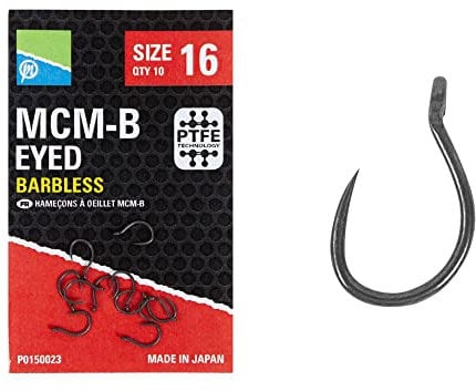 Preston Innovations MCM-B Barbless Hooks: Size 16