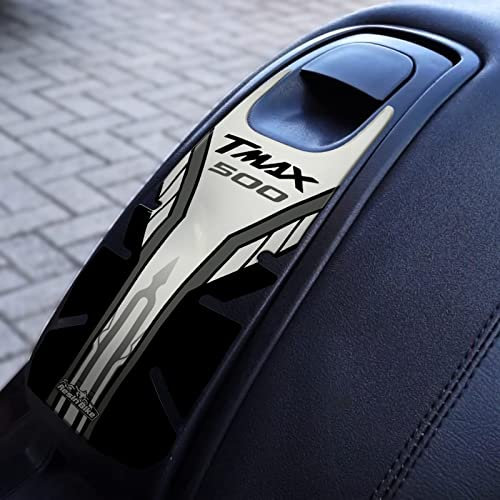 Resin Bike Adesivi Scooter Compatibile con Yamaha Tmax 500 2001 2007. Protezione Sportello Serbatoio da Urti e Graffi. Adesivo 3D Resinato per Maxiscooter - Bianco e Nero